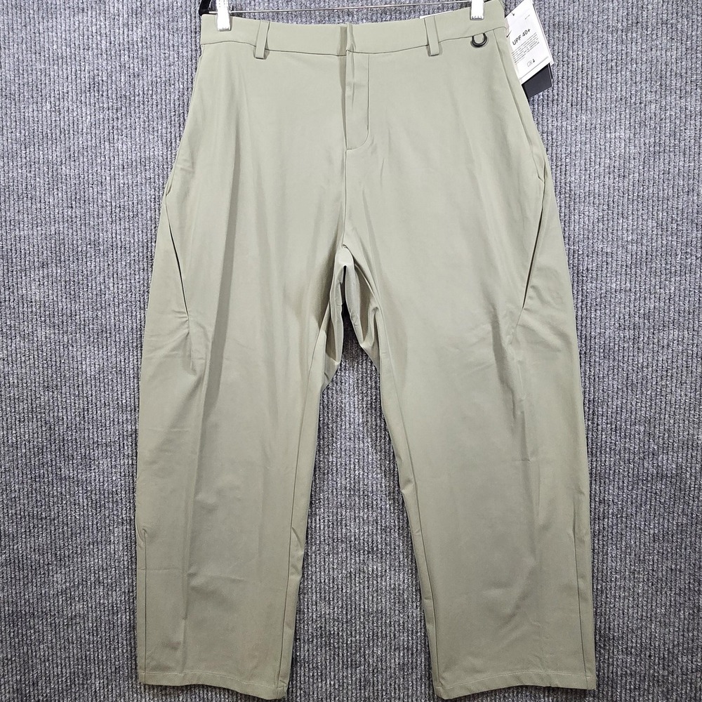 Nike Dri-FIT Pants Mens 34x32 Green 24.7 Loose Fit Training Khakis UPF